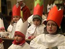 V Třeboni začala letošní Tříkrálová sbírka požehnáním koledníkům v kostele.